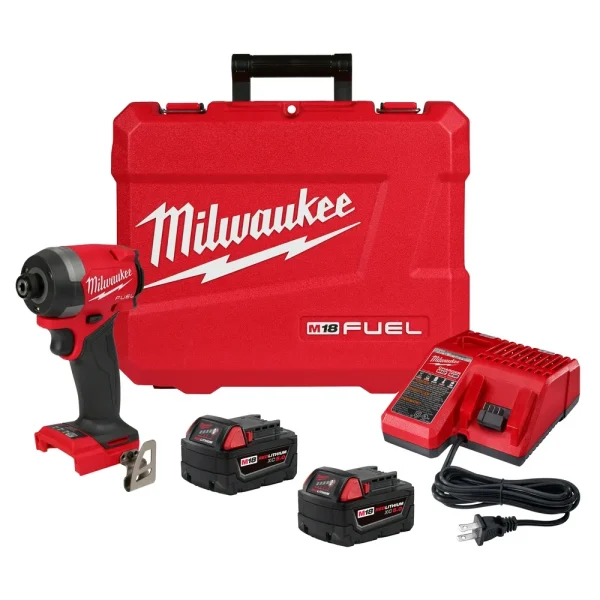 MILWAUKEE® TOOL 2953-22 M18 FUEL™ 1/4″ Hex Impact Driver Kit
