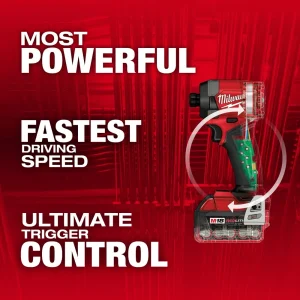 MILWAUKEE® TOOL 2953-22 M18 FUEL™ 1/4″ Hex Impact Driver Kit
