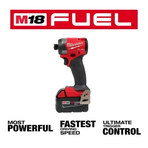 MILWAUKEE® TOOL 2953-22 M18 FUEL™ 1/4″ Hex Impact Driver Kit