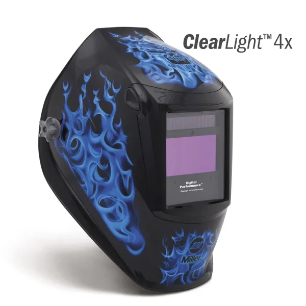 MILLER 296753 DIGITAL PERFORMANCE HELMET CLEARLIGHT 4X, BLUE RAGE