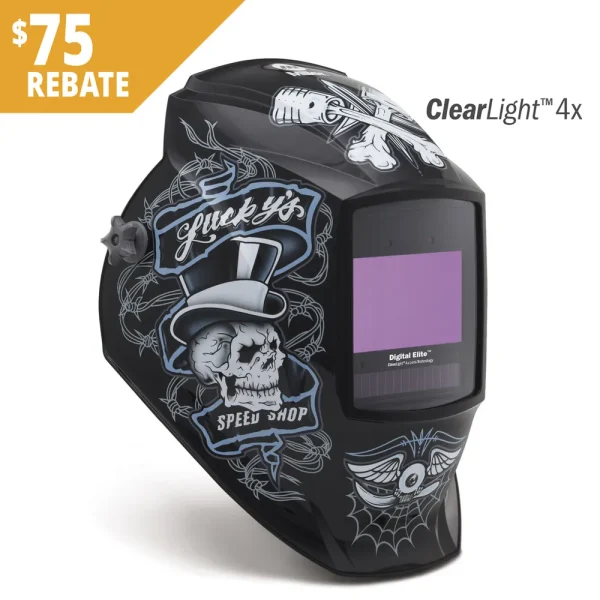 MILLER 296766 DIGITAL ELITE HELMET CLEARLIGHT 4X, LUCKY’S SPEEDSHOP
