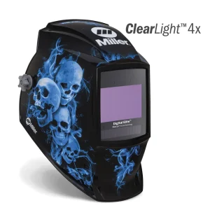 MILLER 296774 DIGITAL ELITE WELDING HELMET CLEARLIGHT 4X LENS TEC, BLUE RAGE II
