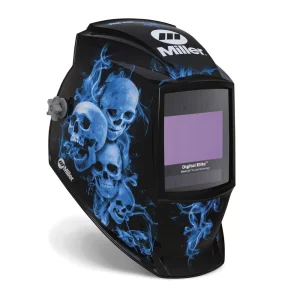 MILLER 296774 DIGITAL ELITE WELDING HELMET CLEARLIGHT 4X LENS TEC, BLUE RAGE II