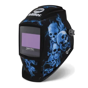 MILLER 296774 DIGITAL ELITE WELDING HELMET CLEARLIGHT 4X LENS TEC, BLUE RAGE II