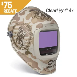 MILLER 296785 DIGITAL INFINITY HELMET CLEARLIGHT 4X, HONOR