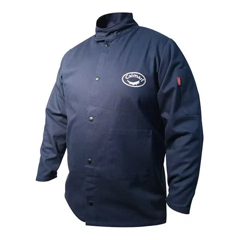 Flame Resistant Cotton Welding Jacket in Navy Blue