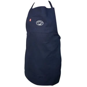 Flame Resistant Cotton Welding Apron with Comfort Strap, Bib Pocket, Navy Blue
