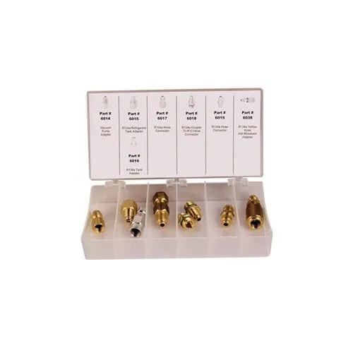 FJC R134a Manifold Hose Adapter Assortment 9pcs
