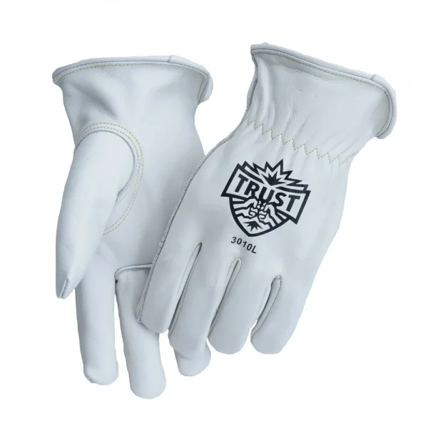 TRUST 3010S ELASTIC WRIST DRIVER GLOVES SMALL, PREMIUM TOP GRAIN COWHIDE, 6/PACK