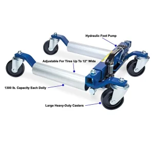 Eastwood Hydraulic Wheel Dolly 2 Piece Set