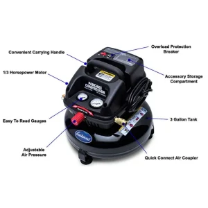 Eastwood 3 Gallon Oil-Less Pancake Air Compressor