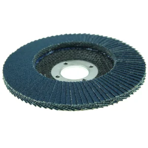 Weiler 31347 4-1/2″ Wolverine Abrasive Flap Disc, Conical (TY29), Phenolic Backing, 120Z, 7/8″ Arbor Hole, 10/BOX