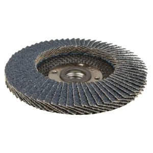 Weiler 31351 4-1/2″ Wolverine Abrasive Flap Disc, Conical (TY29), Phenolic Backing, 60Z, 5/8″-11 UNC Nut, 10/BOX