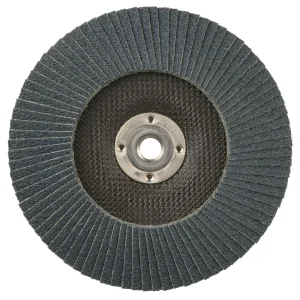 Weiler 31420 7″ Wolverine Abrasive Flap Disc, Flat (TY27), Phenolic Backing, 40Z, 5/8″-11 UNC Nut, 10/BOX