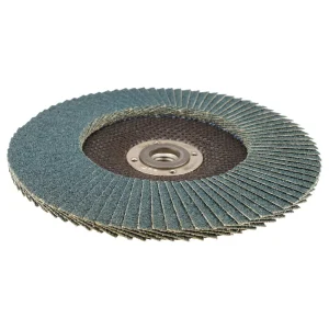 Weiler 31421 7″ Wolverine Abrasive Flap Disc, Flat (TY27), Phenolic Backing, 60Z, 5/8″-11 UNC Nut, 10/BOX