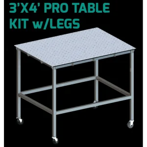 Certiflat Heavy Duty 3’X4′ Welding Table and Leg Kit with Swivel Casters