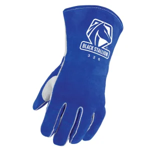 Black Stallion 320LHL Side Split Cowhide Stick Glove with CushionCore Liner, Left Hand Only, LARGE, 6/PACK