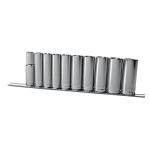 Eastwood 10pc – 3/8 Inch Drive MM Deep Socket Set