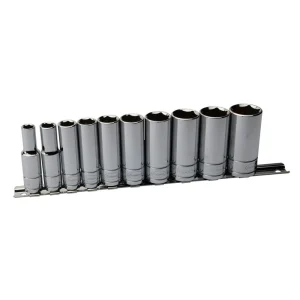 Eastwood 10pc – 3/8 Inch Drive SAE Deep Socket Set