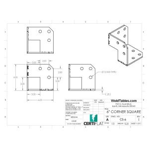 CertiFlat 6 Inch Corner Welding Square