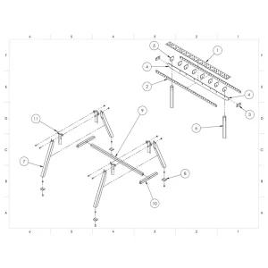 FH460A 60 Inch Adjustable FabHorse 32 Inch- 40 Inch Height infinite Adjustment