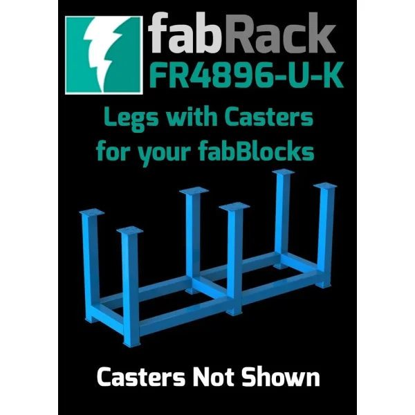 Certiflat 48 InchX96 Inch FabRack with Casters for FabBlock