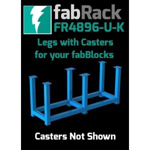 Certiflat 48 InchX96 Inch FabRack with Casters for FabBlock