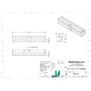 CertiFlat 2 Inchx2 Inchx12 Inch Riser Block