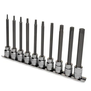 Eastwood 10 Piece 3/8 Inch Drive Long Torx Hex Bit Set