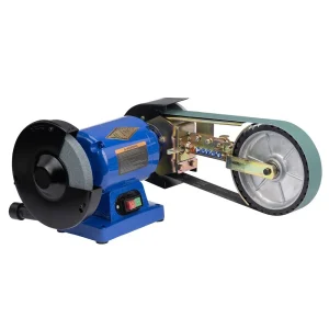 8 Inch Multitool Grinder 1HP 120V – assembled with 8CW attachment (2×48 belt – 8 Inch contact wheel)