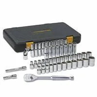 GearWrench 80300P 51 Piece 1/4″ 120XP Standard & Deep Mechanics Socket Set, 6 Point (1 Set)