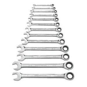 GearWrench 9312 13-Piece Combination Ratcheting Wrench Sets, Inch (1 Set)