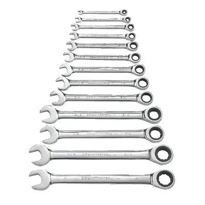GearWrench 9312 13-Piece Combination Ratcheting Wrench Sets, Inch (1 Set)