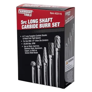 Fairmount 5 Piece Long Shaft Carbide Burr Set