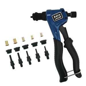 Astro Pneumatic Professional Hand Rivet Nut Kit SAE & Metric with Rivet Nuts 1443B