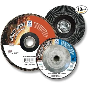Mercer Abrasives 332040 4-1/2″ x 7/8″ Type 29 Zirconia High Density Flap Discs, 10/BOX