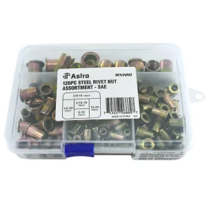 Astro Pneumatic 120pc Steel Rivet Nut Assortment – SAE RN120