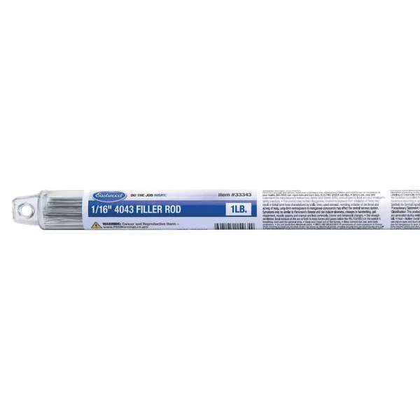 Eastwood 1/16 Inch 4043 Filler Rod 1 LB – ER4043-063-01T