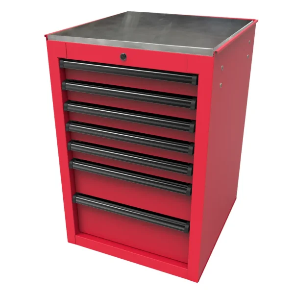 Homak 22 Inch RS Pro 7-Drawer Side Cabinet – Red RD08022070