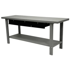 Homak 79 Inch INDUSTRIAL GRAY WORKBENCH WITH 3 DRAWERS GW00550160