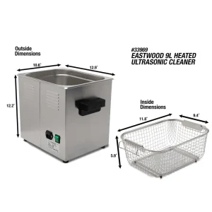 Eastwood 9L Heated Ultrasonic Cleaner with Degas