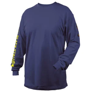 Revco T-Shirt FR LS Navy Small |TF2510-NV-SML