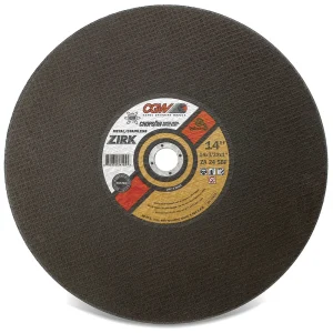 CGW Abrasives 36125 14″ Chop Saw Specialty Wheels – 14″ Double Reinforced – Angle Iron/Heavy Bars – Size 14 x 3/32 x 1, 10/BOX
