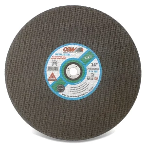 CGW Abrasives 36158 12 – 16″ High Speed Gas Saws – 12 – 16″ A24-R, Metal, Steel, Stainless General Purpose – Size 14 x 5/32 x 20mm, 10/BOX