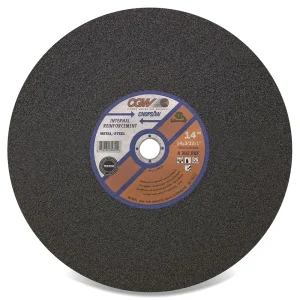 CGW Abrasives 36234 14″ Chop Saw Wheels – 10-14″ General Purpose – Fast Cut – Size 14 x 7/64 x 1, 10/BOX