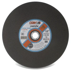 CGW Abrasives 36234 14″ Chop Saw Wheels – 10-14″ General Purpose – Fast Cut – Size 14 x 7/64 x 1, 10/BOX