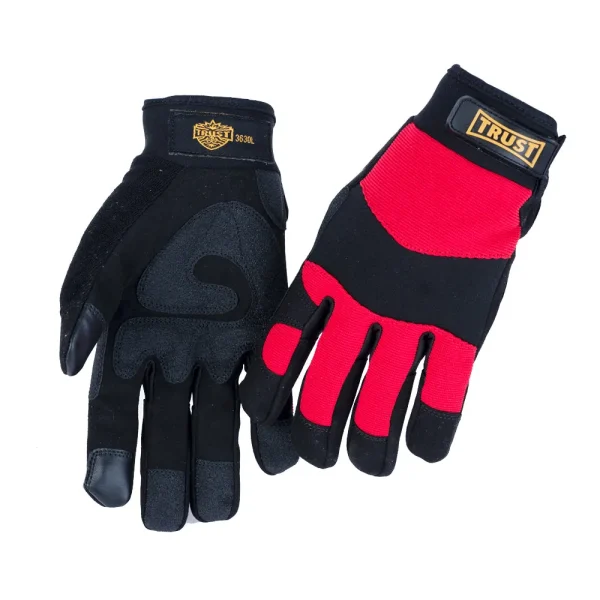 TRUST 3630XL PREMIUM MECHANICS GLOVES X-LARGE, SYNTHETIC REFRCD ERGO GLOVES, 6/PACK