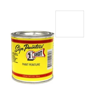 1 Shot Paint Lettering White 1/2 Pint