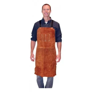 Tillman 3836 24″ x 36″ Premium Dark Brown Leather Bib Apron (1 Bib Apron)