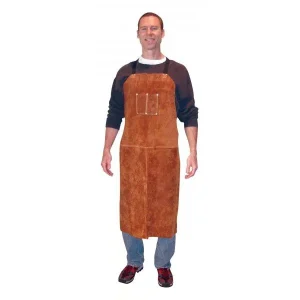 Tillman 3842 24″ x 42″ Premium Dark Brown Leather Bib Apron (1 Apron)